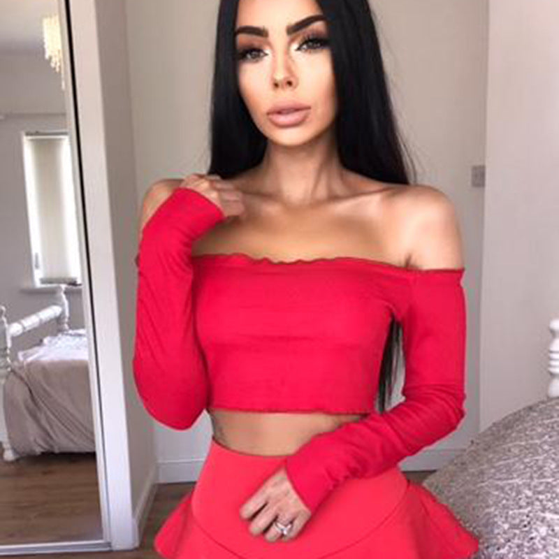 Cotton Blend Crop Top Off Shoulder Black Red Crochet Women Brandy Elegant Short Tank Crop Tops Bustier