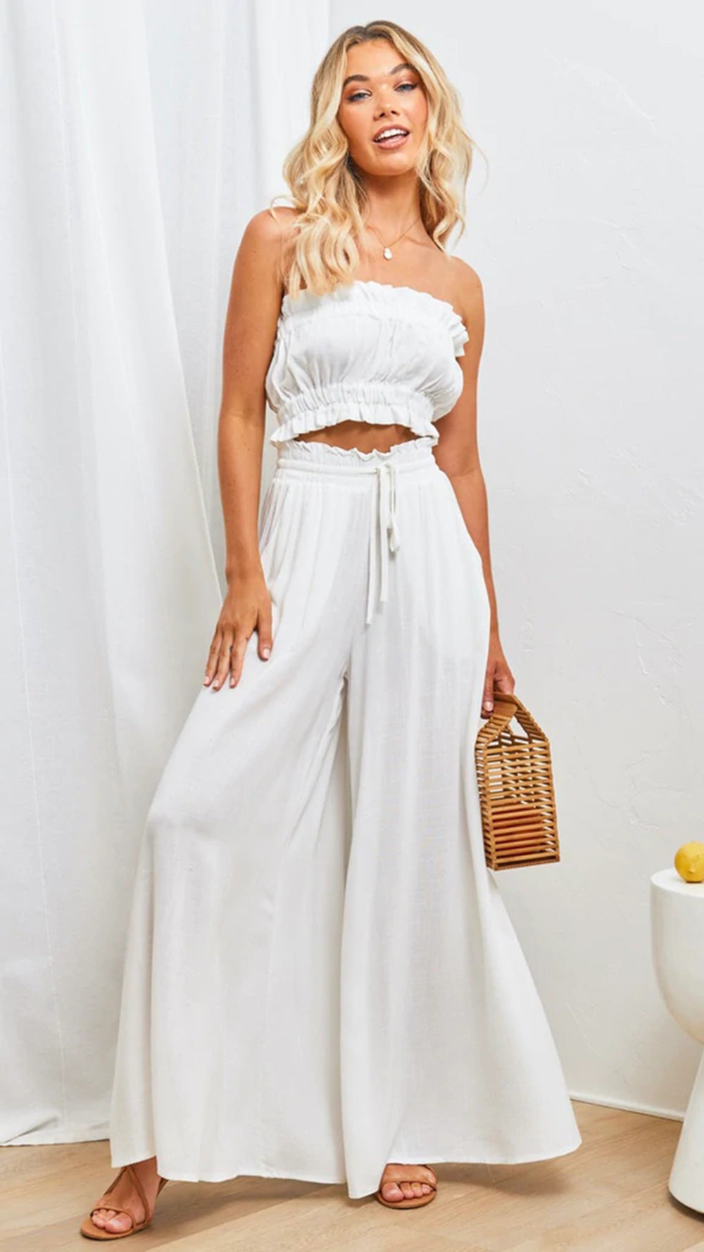 Spring And Summer Casual Wide-leg Popular Loose Casual Fashion Trousers