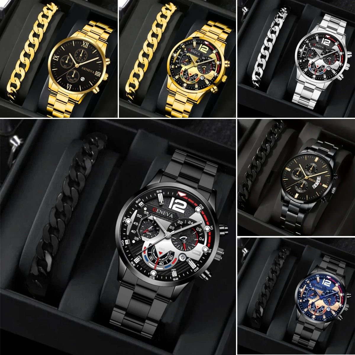 2pcs Men's New Popular Steel