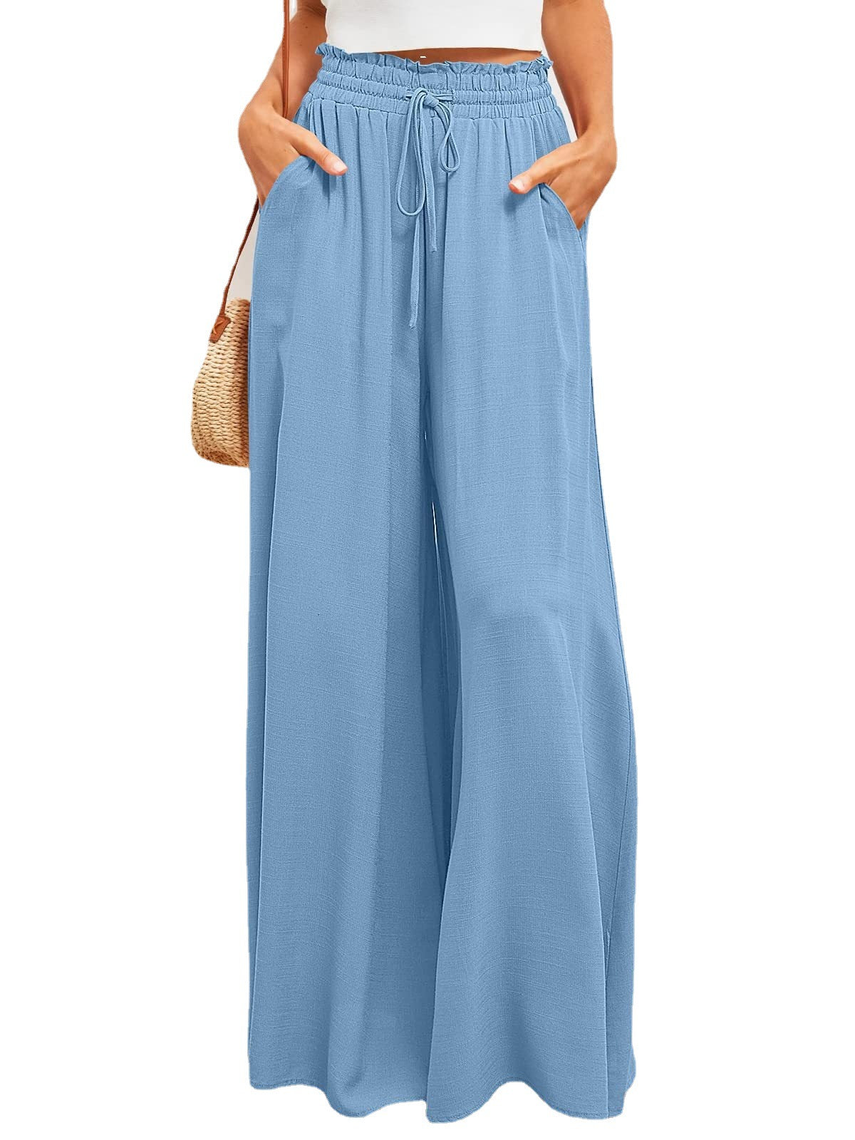Spring And Summer Casual Wide-leg Popular Loose Casual Fashion Trousers