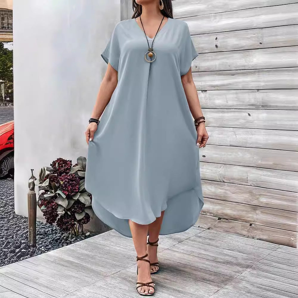 Women's Fashion Casual V-neck Dress