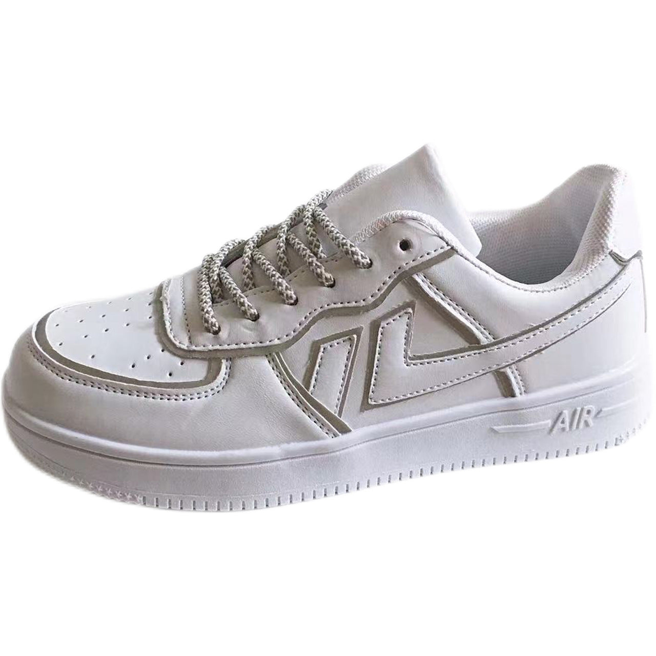 Reflective White Shoes Women Sneaker