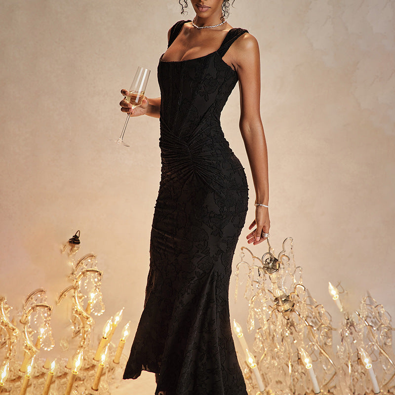 Off-shoulder  Evening Dress For Women Purple Sleeveless Strapless Party Dress
