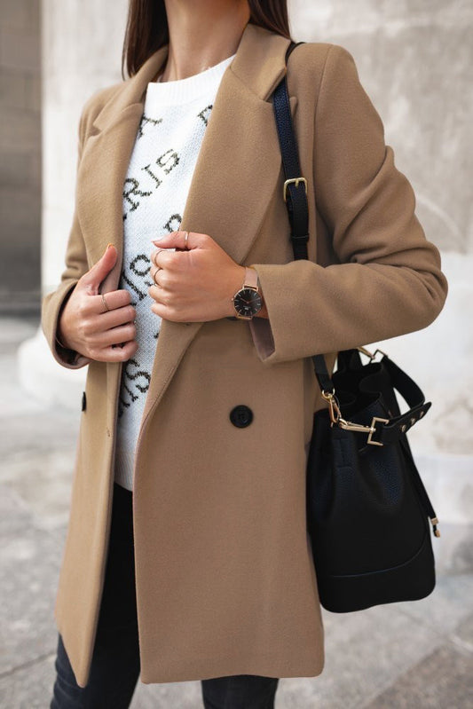 Woolen coat woman's