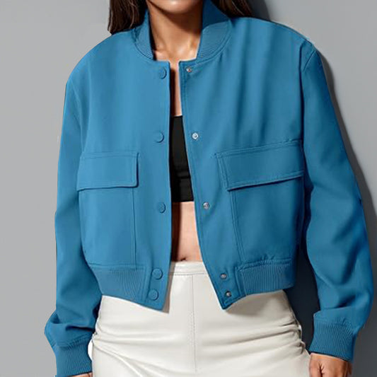 Fashion Button Stand-collar Jacket