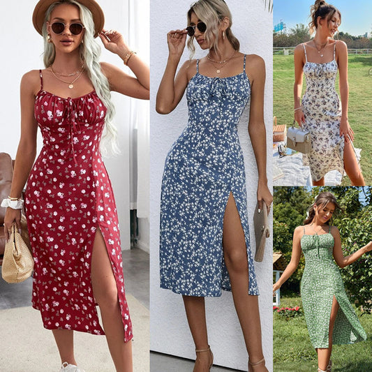 Summer New  Women's Clothing Floral Commuter Elegant Dress