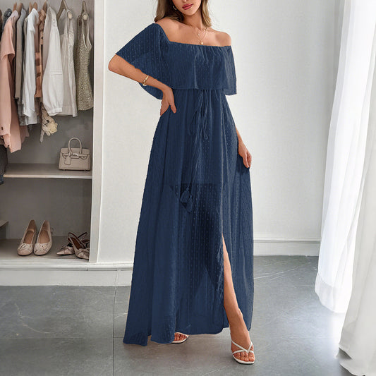 Elegant Tube Top Corset Short Sleeve Women Dress