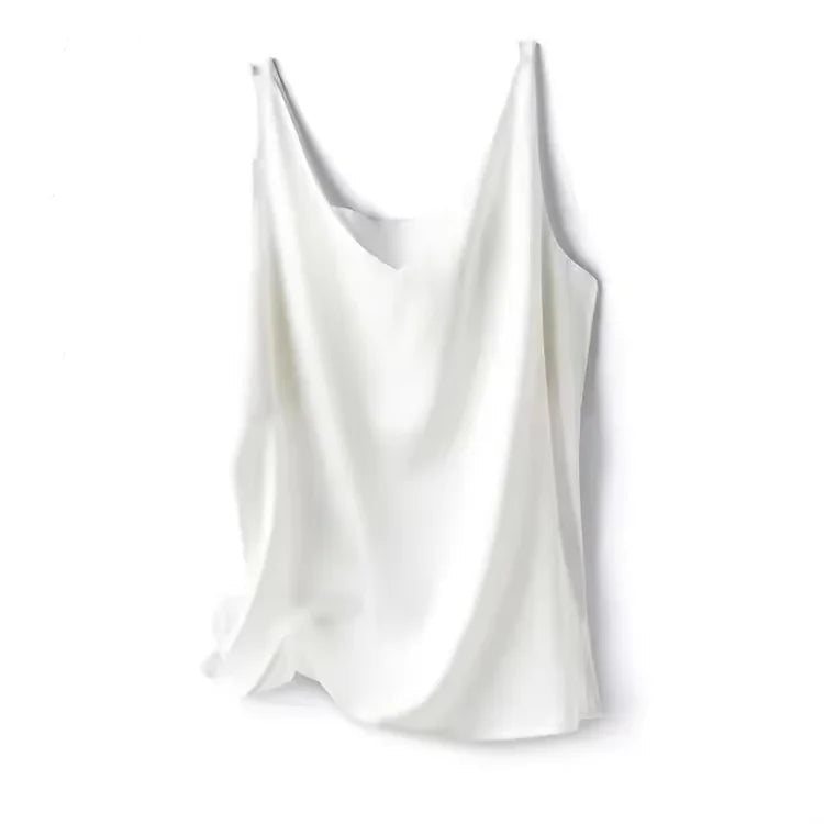 Elegant Silk Satin Sleeveless Top