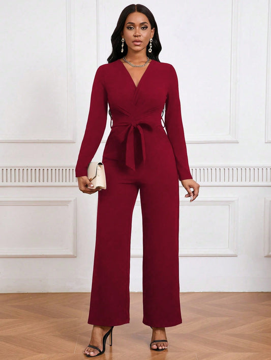 Simple And Stylish, Elegant Commuting Jumpsuit,
